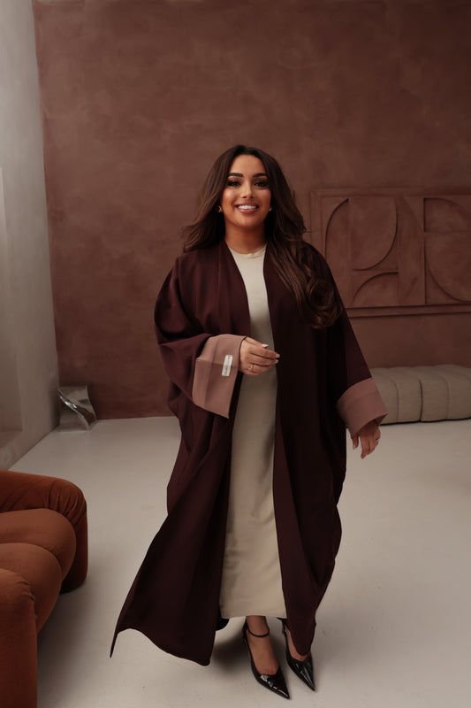 Mocha Bordeaux Abaya