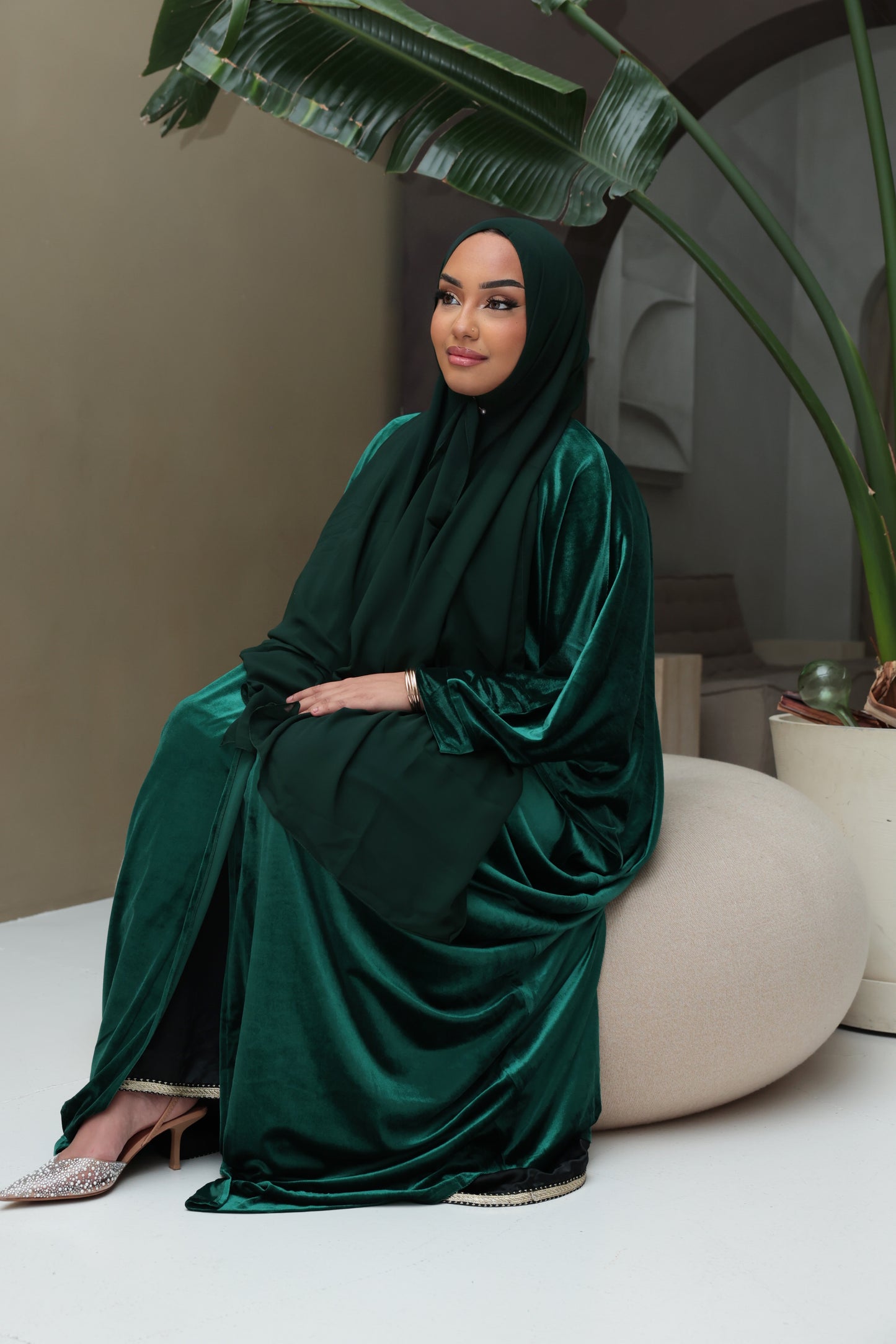 Velvet Malachite Abaya